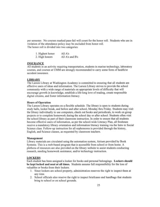 Updated Student Handbook