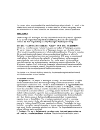 Updated Student Handbook