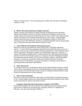 Updated Student Handbook