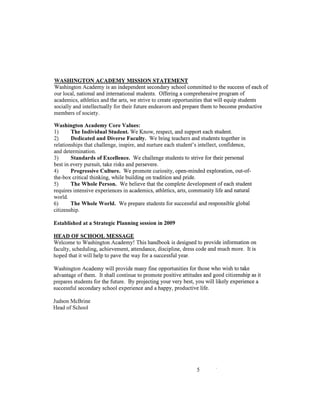 Updated Student Handbook