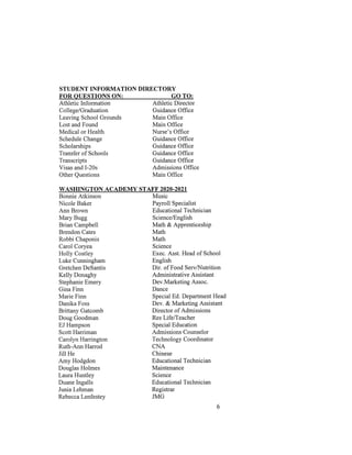 Updated Student Handbook