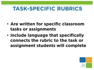 Updated Types of Quality Rubrics