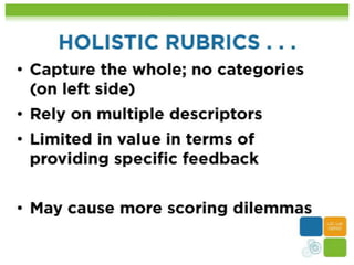 Updated Types of Quality Rubrics