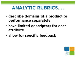 Updated Types of Quality Rubrics