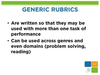 Updated Types of Quality Rubrics