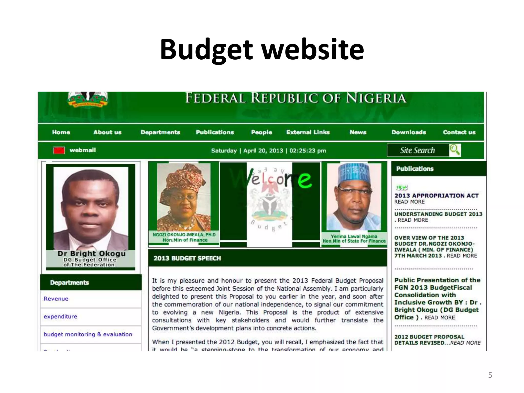 Budget website
5
 