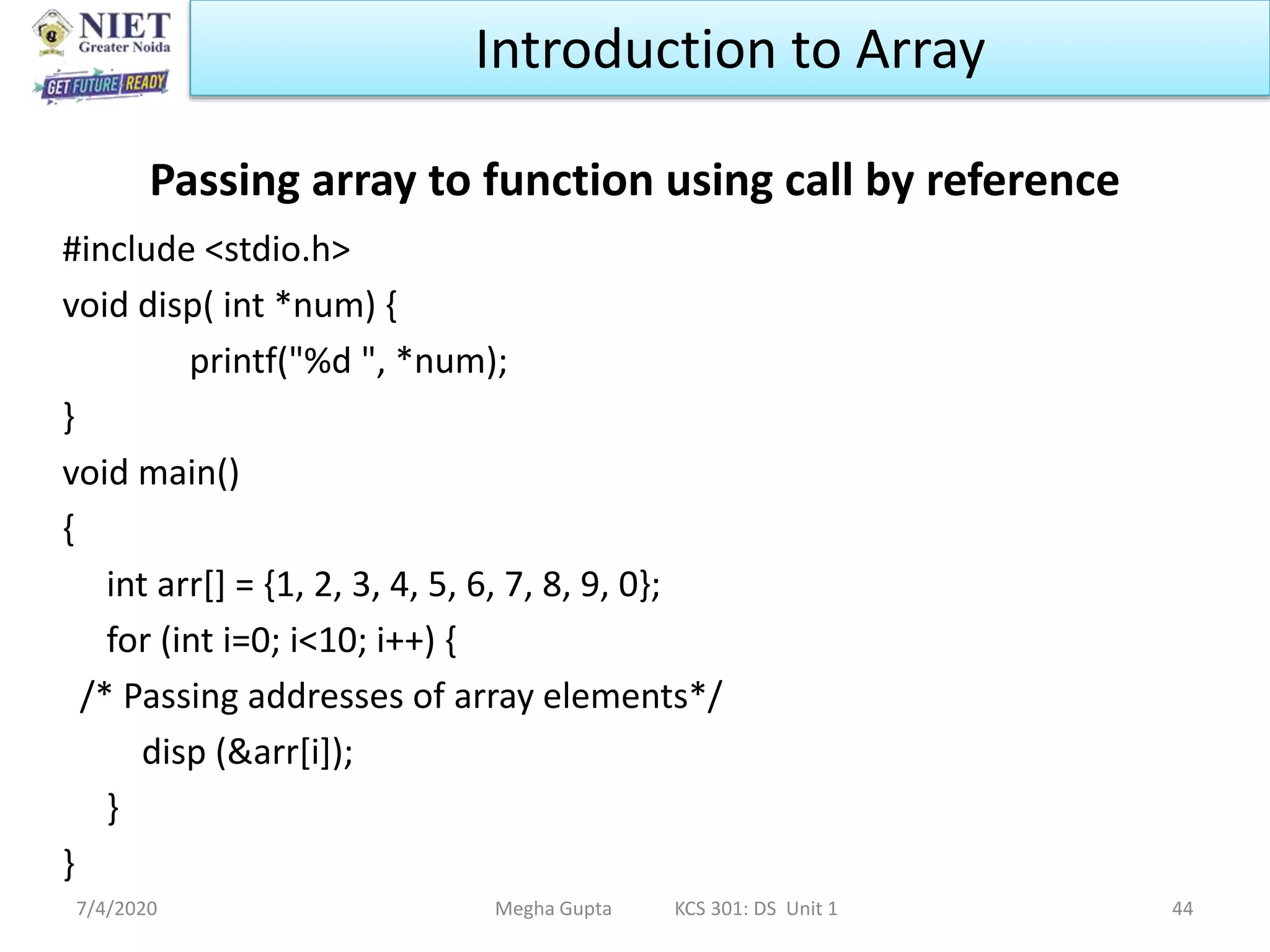 Introduction to Data Structure | PPT