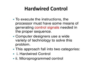Hardwired Control
 