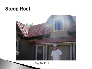 Splashblock -  a precast concrete block used to dissipate the water at the downspout’s discharge pointSteep Roof Draining