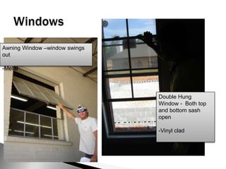 Weep Hole - a small hole opening in the brick veneer to allow accumulated water from the building to escape from the cavity wall