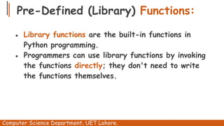 Updated Week 06 and 07 Functions In Python.pptx