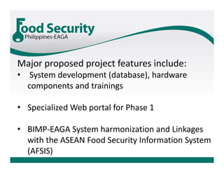 An Update on the Establishment of Web-enabled Food Security Information ...