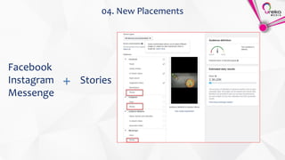 04. New Placements
Facebook
Instagram
Messenge
+ Stories
 