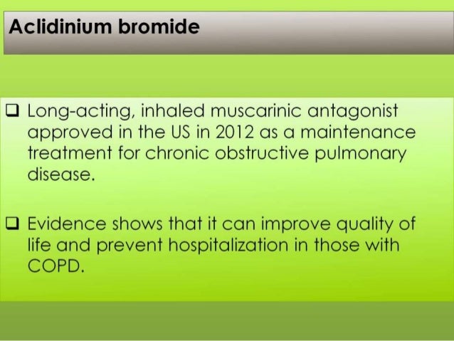 Update long acting inhaled muscarinic antagonist