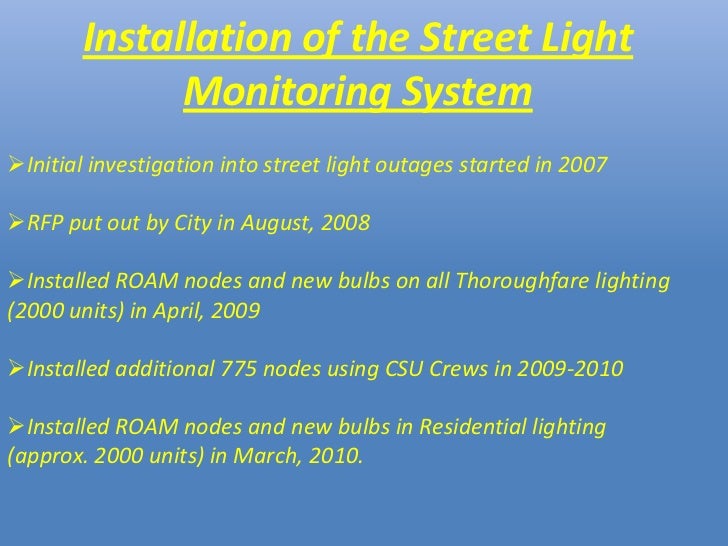 CSU Street Light Monitoring System