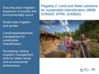 ICRISAT Global Planning Meeting 2019: Update on Funding status and focus of the CRP’s WLE & CCAFS