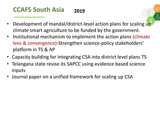 ICRISAT Global Planning Meeting 2019: Update on Funding status and focus of the CRP’s WLE & CCAFS