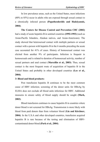 Update on prevalence, diagnosis and treatment of Hepatitis B Virus | PDF