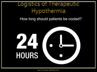 Nolan JP. CIrculation. 2003;108:118-121
How long should patients be cooled?
 