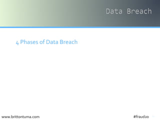 61
4 Phases of Data Breach
• Preparation
• Prevention
• Understanding
• Laws, Rules & Regulations
• Responding
www.britton...
