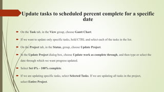 Update Project Progress (MS PROJECT) | PPTX