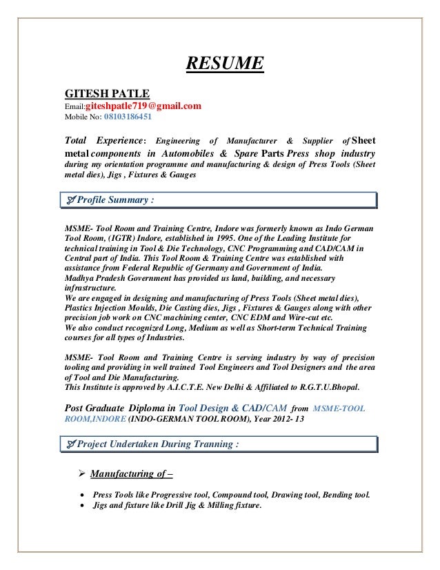 production engineer resumes