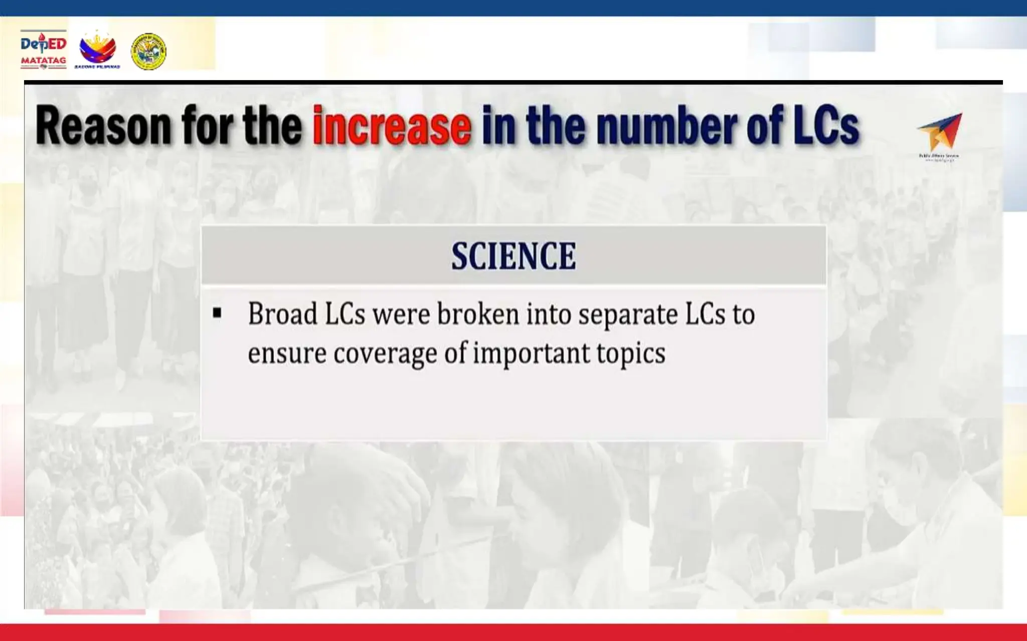 Updates on the Revision of the MATATAG K to 10 Curriculum