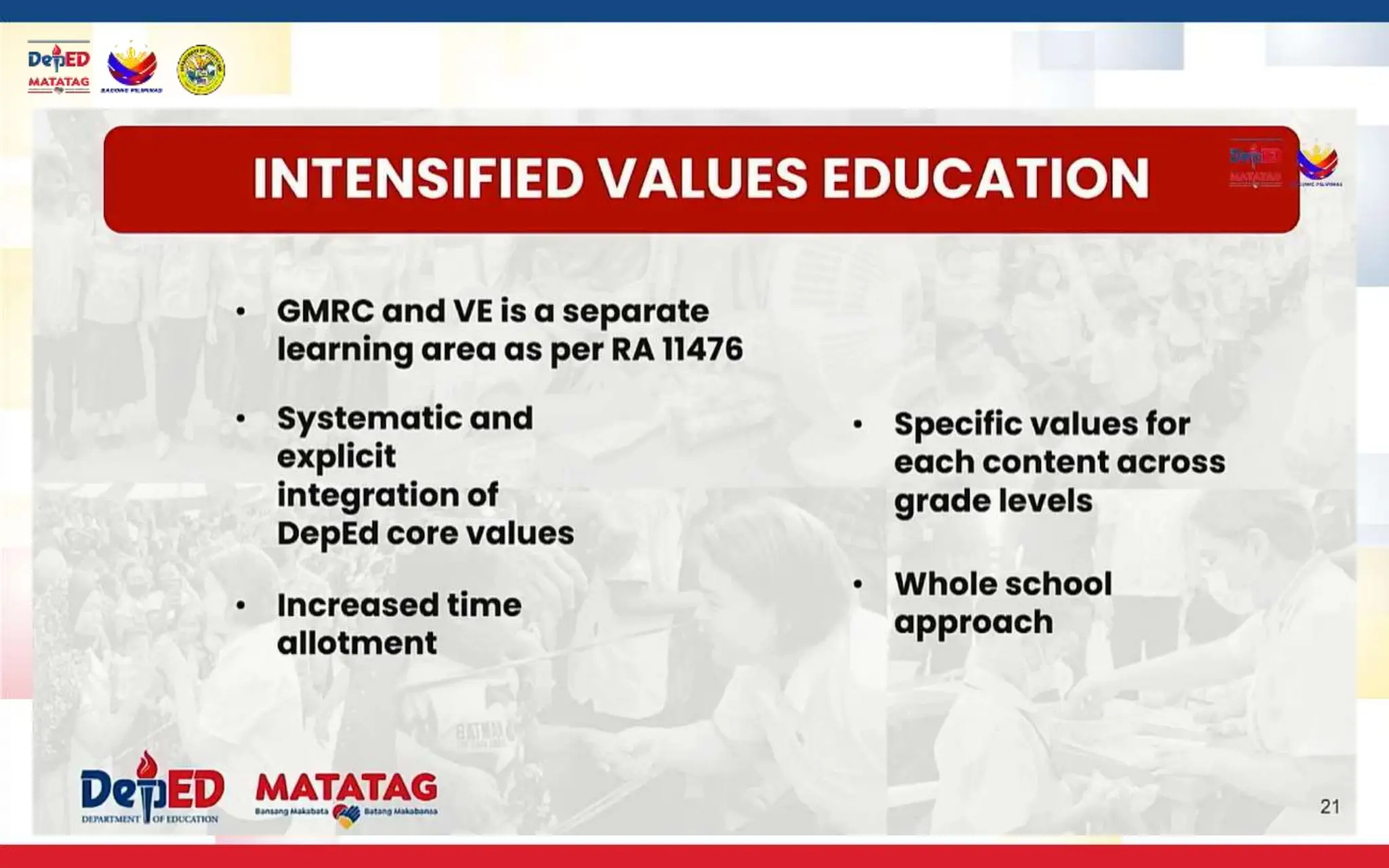 Updates on the Revision of the MATATAG K to 10 Curriculum