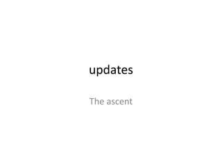 updates
The ascent
 