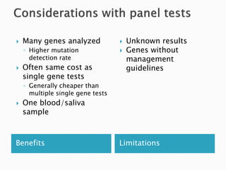 Updates in cancer genetic testing | PDF