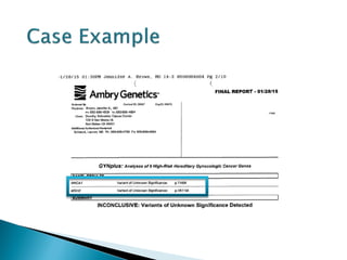 Updates in cancer genetic testing | PDF