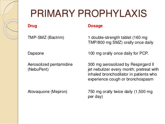 Septra iv dose pneumocystis carinii