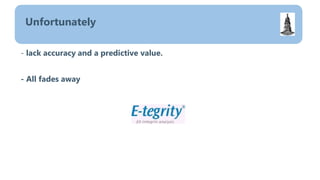 - lack accuracy and a predictive value.
- All fades away
Unfortunately
 