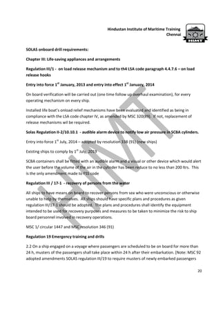 Solas Chapter Three Updates in fire fighting system for refresher course 16122015 | PDF