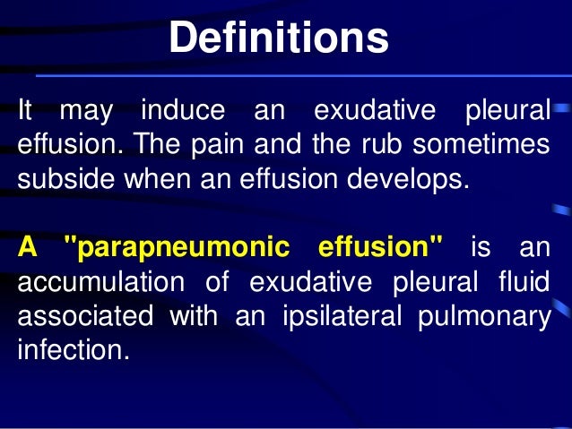 parapneumonic effusion