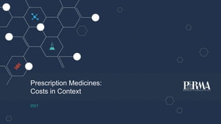 Prescription Medicines:
Costs in Context
2021
 