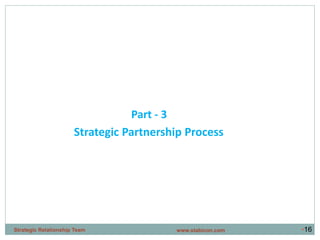•16
Part - 3
Strategic Partnership Process
www.stabicon.comStrategic Relationship Team
 