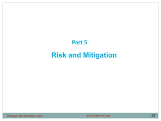 •31
Risk and Mitigation
Part 5
Strategic Relationship Team www.stabicon.com
 