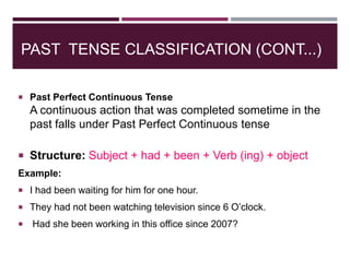 Tense and its clasification | PPTX