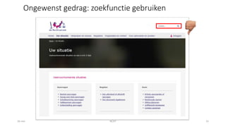 16 mei NCDT 31
Ongewenst gedrag: zoekfunctie gebruiken
 