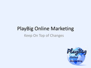 PlayBig Online Marketing
  Keep On Top of Changes
 