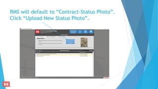 Step-by-Step Guide to Updating Contract Status Photos in RMS 3.0 | PDF