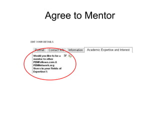 Agree to Mentor