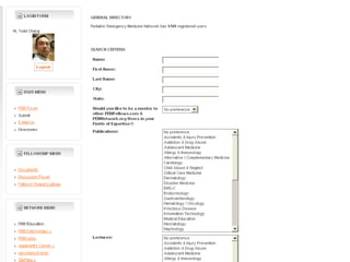 Updating your expert database profile on pem network
