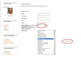 Updating your expert database profile on pem network