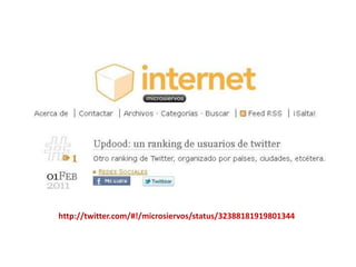 Posiblemente el mejor top ranking de Twitter con mayor nº de ciudades del mundo