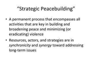 U peace presentation peacebuilding_slideshare | PPT