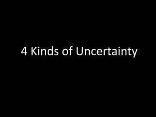 4 Kinds of Uncertainty
 