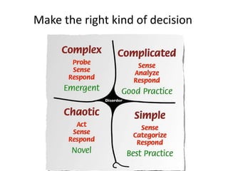 Make the right kind of decision
 