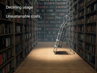 Declining usage
Unsustainable costs

 